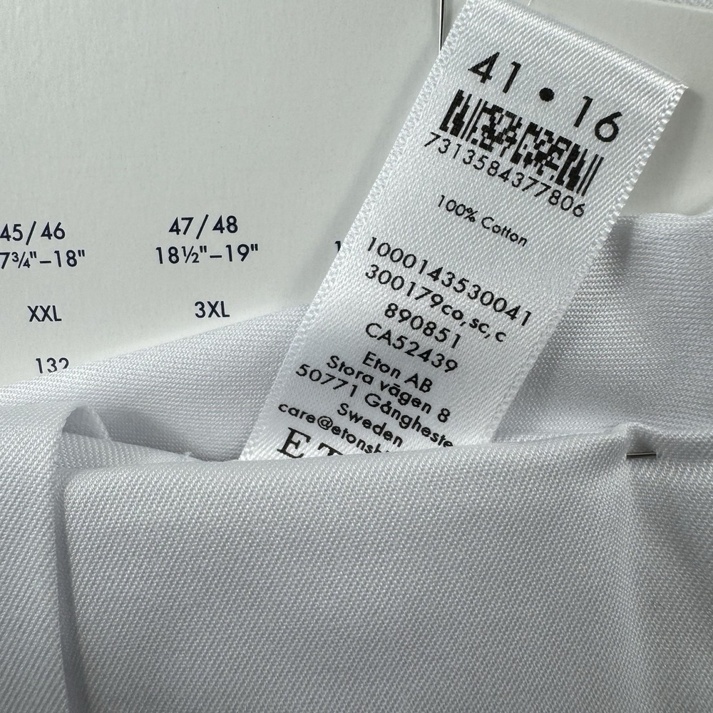 ETON Solid White Contemporary Current L/S Men's B… - image 5